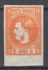 ROMANIA 1868 LP 21 REGELE CAROL I CU FAVORITI 2 BANI PORTOCALIU GUMA ORIGINALA SARNIERA, Nestampilat