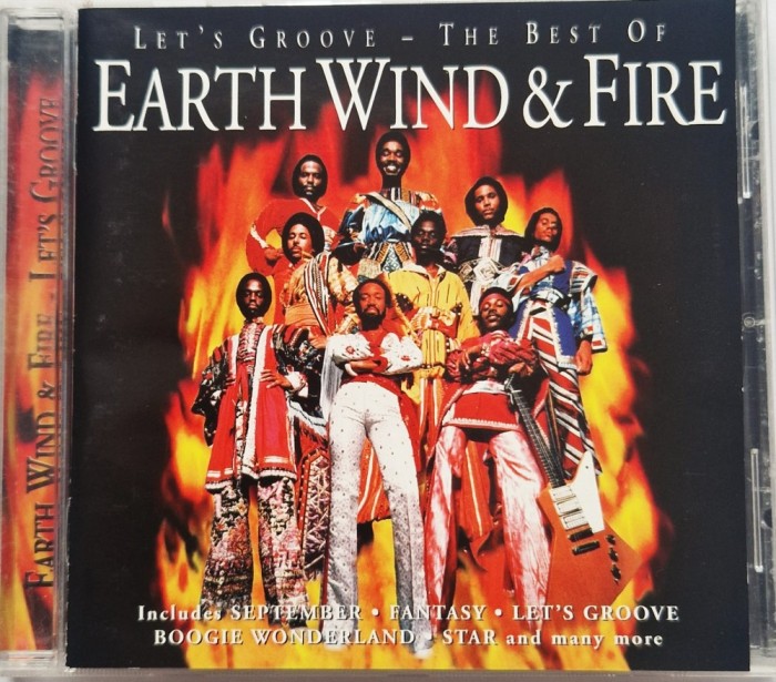 Earth, Wind &amp; Fire &lrm;&ndash; Let&#039;s Gro ove &ndash; The Best Of Earth, Wind &amp; Fire NM / NM cd muzica disco Columbia Europa