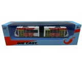 Macheta Tramvai articulat 1:64 metal die-cast jucarie colectie cu sunete si lumini
