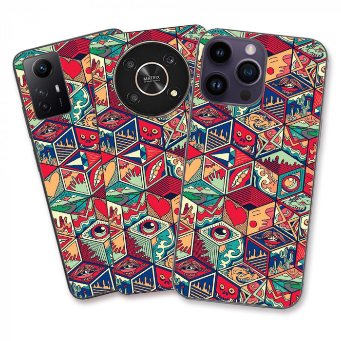 Husa Nokia X30 Silicon Gel Tpu Model Pop Art Geometric