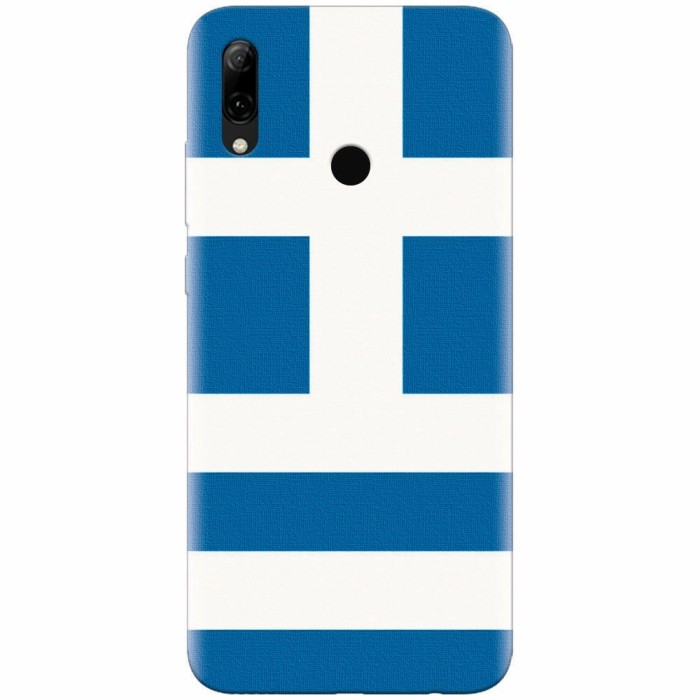 Husa silicon pentru Huawei P Smart 2019, Greece Flag Husa silicon pentru Huawei P Smart 2019, Greece Flag
