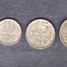 URSS (RUSIA) 1981-1983 - LOT 6 MONEDE 2, 3, 10, 15, 20, 50 COPEICI (7)