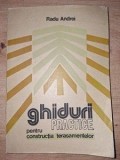 Ghid Practic Constructii Terase - Radu Andrei, Editura Tehnica 1991, 115 Pagini, Fise Tehnice, Format 24x17
