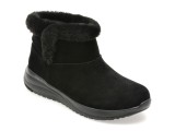 Ghete SKECHERS negre, ON-THE-GO STELLAR, din piele intoarsa