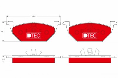 TRW GDB1984DTE DTEC COTEC set placute frana,frana disc foto