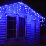 Instalatie de Craciun, Flippy&reg;, Tip Turturi, Sectiune 5 m, 143 LED-uri, 8 Jocuri de Lumini, Fir Alb, Lumina Albastra, IP44, Interconectabila