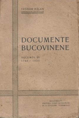 Teodor Balan - Documente Bucovinene vol.VI 1942 foto