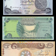 IRAK █ SET █ 250+500+1000 Dinars █ 2018 █ UNC █ necirculata