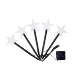 Set 5 lampi solare led de exterior model stea, pentru gradina, flippy, 35.5 cm, alb cald