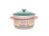 Oala cu capac Divan Dan rosu Metalac, email, 22cm, 5l