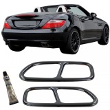 Capace de evacuare negru aspect 4-tuburi potrivite pentru Mercedes SLK R171 08-11 Performance AutoTuning