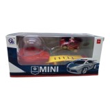 Masinuta politie cu telecomanda tip ceas, mini, rosie, USB, pentru baieti 1-12 ani, plastic, Depox/Luna/Ideallstore