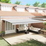 Copertină Manual Antracit 6 &times; 3,5 m Metal
