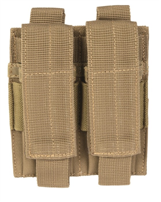 Pouch incarcator pistol dublu Mil-Tec Coyote