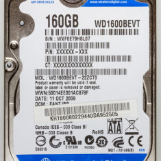 hdd Hard Disk laptop WD WD1600BEVT-22ZCT0 WD 160GB SATA 2.5in 5400RPM