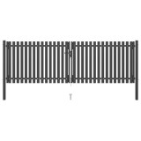 vidaXL Poartă de grădină din oțel, 400x100 cm, antracit 146334