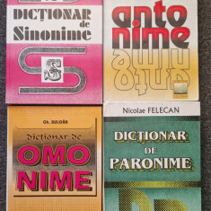 SET DICTIONAR DE SINONIME, ANTONIME, OMONIME, PARONIME (4 volume)