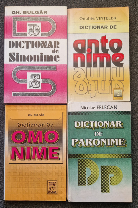 SET DICTIONAR DE SINONIME, ANTONIME, OMONIME, PARONIME (4 volume)