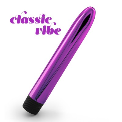 Vibrator Clasic, Metalizat, 17,5 cm foto