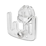 Suport pentru incaltamintea de casa, flippy, fara perforare, montare pe perete, prindere adeziva, 11.6x11x4.8cm, transparent