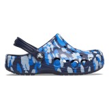 Saboți Crocs Baya Printed Clog Kids Albastru - Navy