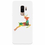 Husa silicon pentru Samsung S9 Plus, Colorful Reindeer Jump Illustration