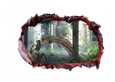 Sticker decorativ cu Dinozauri, 85 cm, 4234ST-1 foto