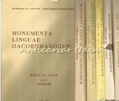 Monumenta Linguae Dacoromanorum I-V Biblia 1688 - Al. Andriescu, Ioan Caprosu foto