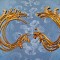 3062-Set de 12 Ornamente candelbru, etc. in bronz aurit.