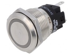 Lampă LED Control Roșie 24V 24VAC &Oslash;19mm