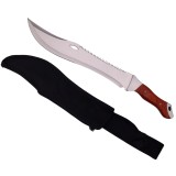 Maceta de vanatoare IdeallStore&reg;, Knife of Mind, otel inoxidabil, argintie, 46 cm