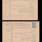 1922 Romania - 2 Mandate postale Ferdinand 1L Cap Mare, varietati carton, marime