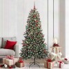 VidaXL Brad de Crăciun artificial cu 300 LED Verde 114 x 114 x 210 cm 3395900