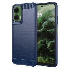 Husa Motorola Moto G35 Techsuit Carbon Silicone, albastru foto