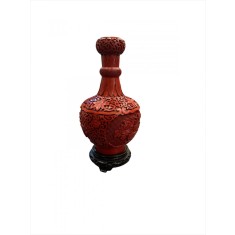 Vază decorativă, vintage, China, Cinnabar