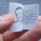 Carte minuscula de 3.5x2.5 cm, Niste versuri, Tudor Cristian Rosca, 2011, 64 pag