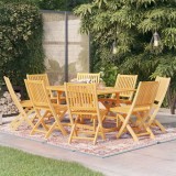 Cumpara ieftin Set mobilier de grădină, 9 piese, lemn masiv de tec