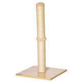PawHut St&acirc;lp de Zg&acirc;riat pentru Pisici cu Bază din PAL, 34x34x60 cm, Bej | Aosom Romania