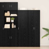 VidaXL &Icirc;nalt Stejar Negru 50x42.5x185 cm Lemn prelucrat
