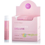 Colagen Deluxe Lichid Hidrolizat Tip 1 si 3 cu 12500mg, Acid Hialuronic 75mg, Biotina 5000mcg, MSM, Zinc, Siliciu, Vitamine 20 fiole