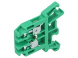 Conector de &icirc;mbinare șine 0,5-2,5mm2 2 borne verde 690V