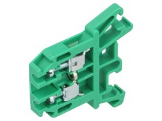 Conector de &icirc;mbinare șine 0,5-2,5mm2 2 borne verde 690V