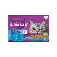 Whiskas Adult, hrana umeda pentru pisici, selectii peste in aspic, 12x85g