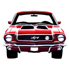 Sticker decorativ, Masina, Rosu, 78 cm, 10630ST foto