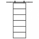 VidaXL Ușă glisantă cu set feronerie, 76x205 cm, sticlă ESG/aluminiu