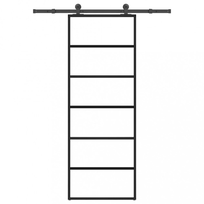 vidaXL Ușă glisantă cu set feronerie, 76x205 cm, sticlă ESG/aluminiu
