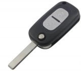 Set 2 bucati - Carcasa cheie Topautochei&amp;#174; compatibila cu Renault Clio, Megane, Kangoo, Fluence, Modus (lamela cu grovatura)