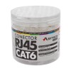 Mufa RJ45 Cat.6 UTP ASYTECH Networking, 100 buc/borcan, Contacte Aurite, Retelistica