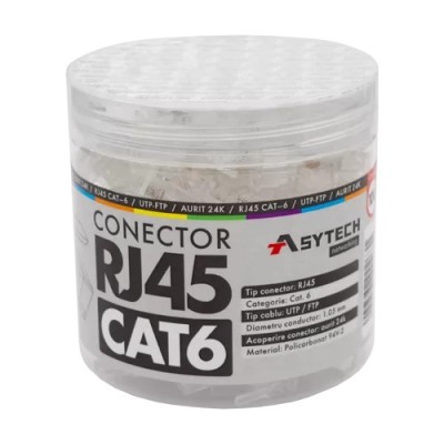 Mufa RJ-45 UTP Cat.6 (100 buc) RJ45-CAT6-JAR foto