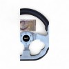 Volan Sport Auto Universal, Diametru 33cm, Design Modern Alb Rotund si Tesit, Accesorii Montaj Incluse